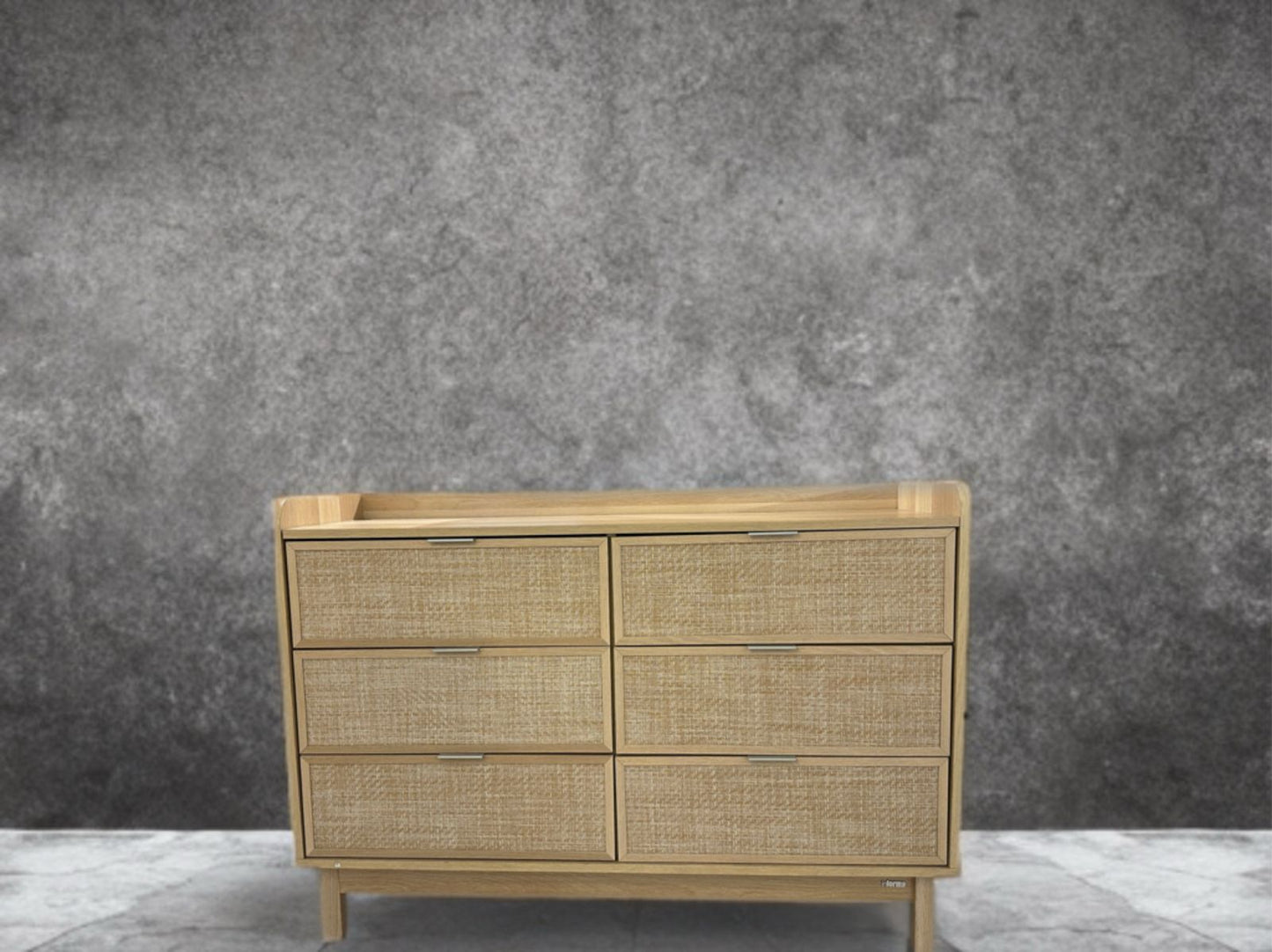 Lemari Laci Rotan 6 Susun “Serenity” – Sentuhan Natural & Modern