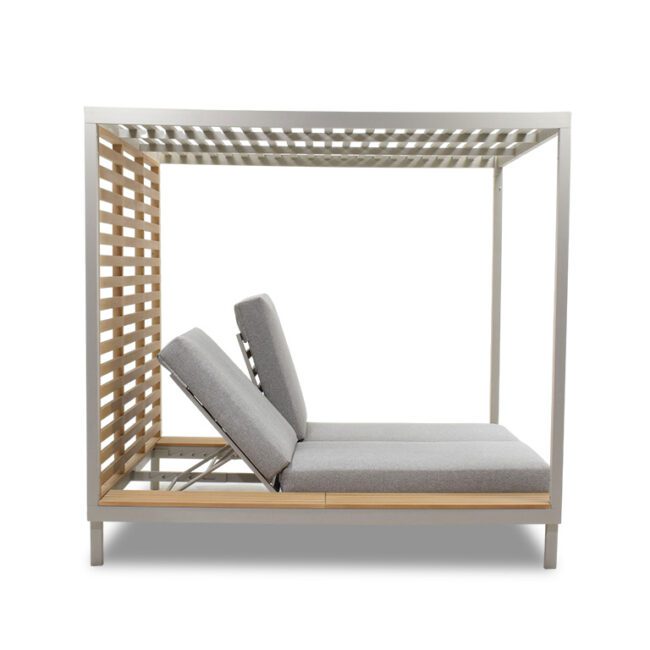 Double Sun Lounger With Canopy