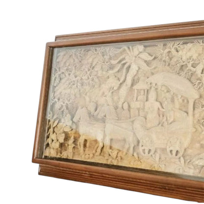 Relief Ukir Motif Kresna Kayu Jati
