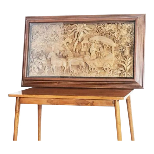 Relief Ukir Motif Kresna Kayu Jati
