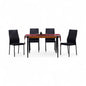 Meja Makan Kaca Dining Table 1 Set Kursi 4pcs