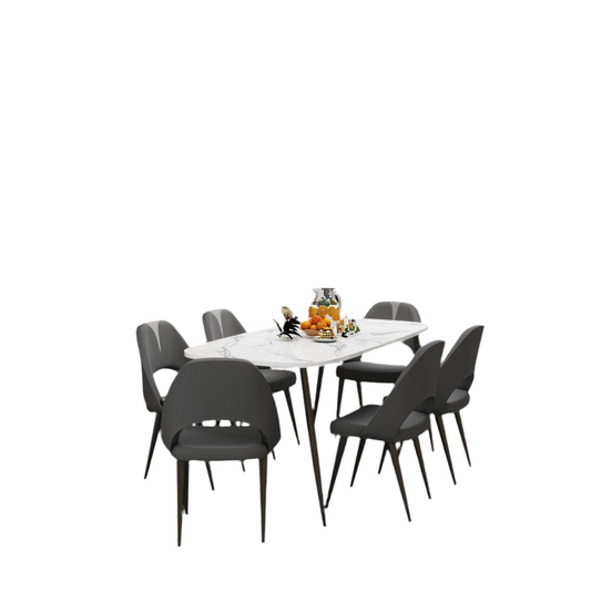 Meja makan DT Millea + DC Aurora 160 GREY