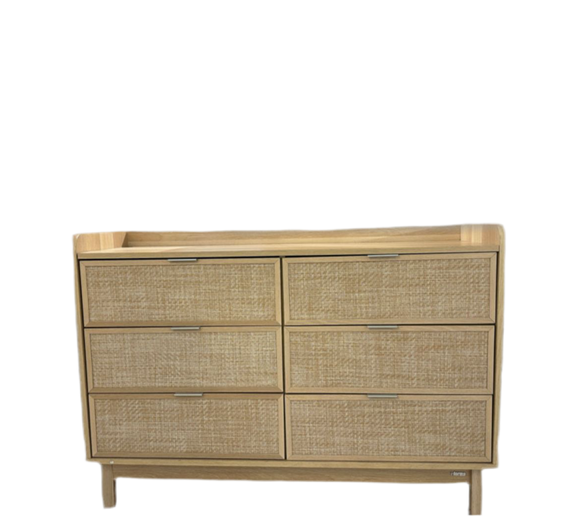 Lemari Laci Rotan 6 Susun “Serenity” – Sentuhan Natural & Modern