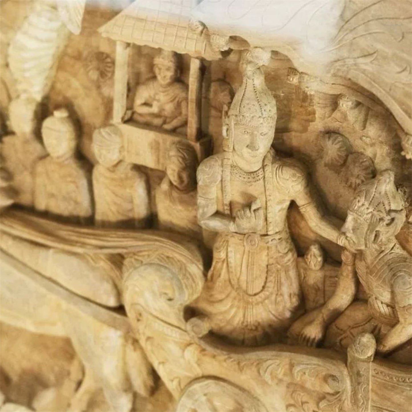 Relief Ukir Motif Kresna Kayu Jati