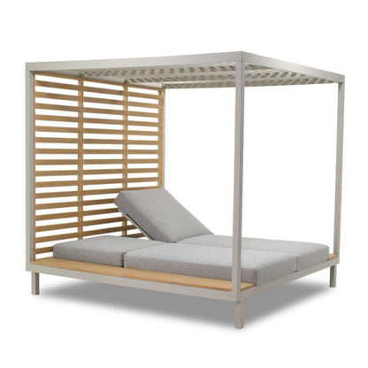 Double Sun Lounger With Canopy