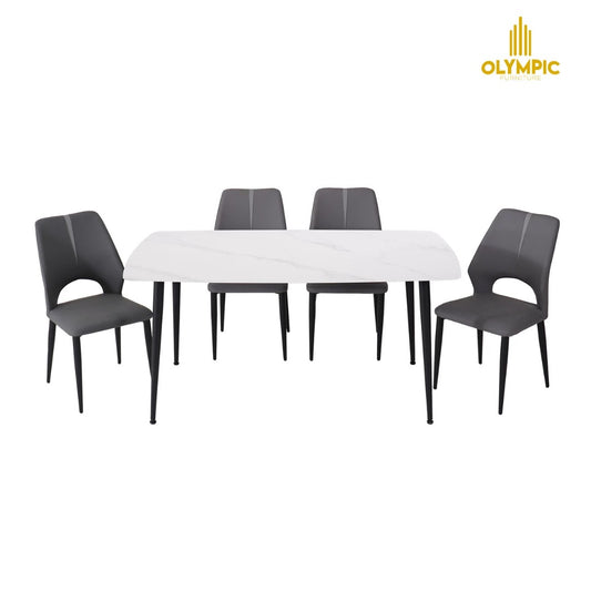 Meja makan DT Millea + DC Aurora 120 GREY